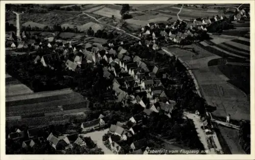 Ak Zaberfeld in Württemberg, Luftaufnahme von  Landhäuser, Felder