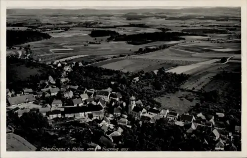 Ak Schechingen in Württemberg, Luftaufnahme von  ländliche Umgebung,  Architektur