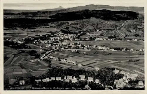 Ak Frommern Balingen in Württemberg, Luftaufnahme von Frommern, Hohenzollern, Flugzeugaufnahme