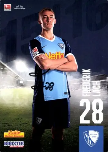 Autogrammkarte Fußballer Frederik Lach, VfL Bochum, Autogramm
