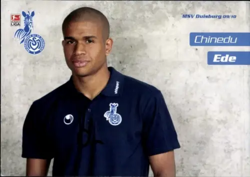 Autogrammkarte Fußballer Chinedu Ede, MSV Duisburg, Autogramm