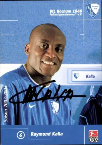 Autogrammkarte Fußballer Raymond Kalla, VfL Bochum, Autogramm