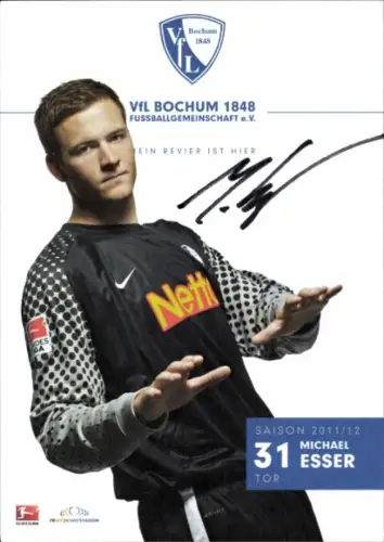 Autogrammkarte Fußballer Michael Esser, VFL Bochum, Autogramm