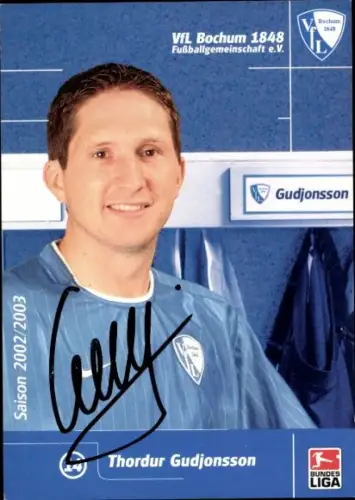Autogrammkarte Fußballer Thordur Gudjonsson, VfL Bochum, Autogramm