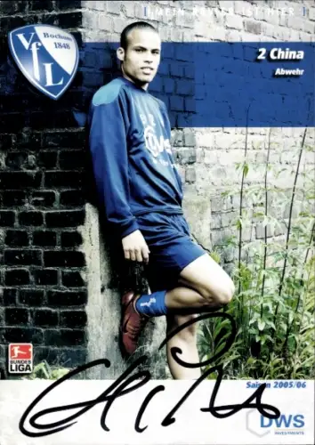 Autogrammkarte Fußballer China, VfL Bochum, Autogramm