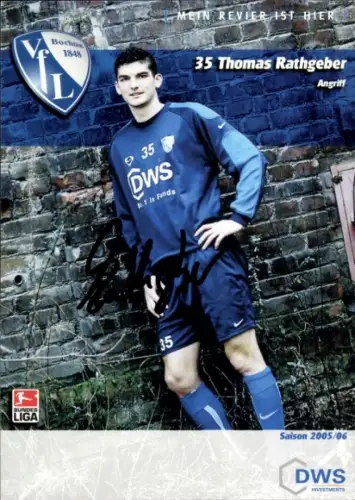 Autogrammkarte Fußballer Thomas Rathgeber, VfL Bochum, Autogramm