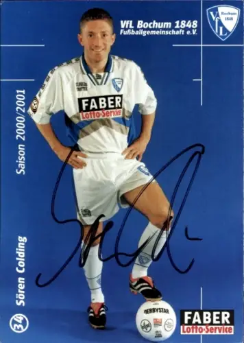 Autogrammkarte Fußballer Sören Colding, VfL Bochum, Autogramm