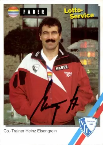 Autogrammkarte Co Trainer Heinz Eisengrein, VfL Bochum, Autogramm
