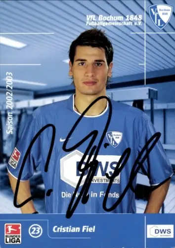 Autogrammkarte Fußballer Cristian Fiel, VfL Bochum, Autogramm