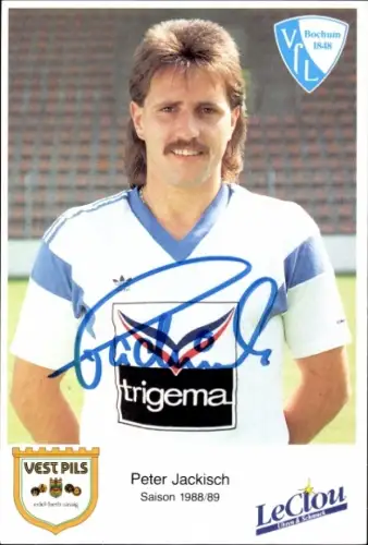 Autogrammkarte Fußballer Peter Jackisch, VfL Bochum, Autogramm