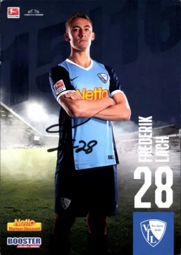Autogrammkarte Fußballer Frederik Lach, VfL Bochum, Autogramm