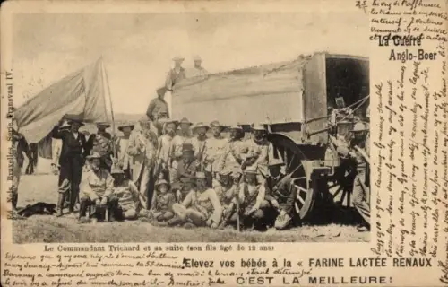 Ak Burenkrieg, Kommandant Trichard mit seinem Gefolge und seinem Sohn