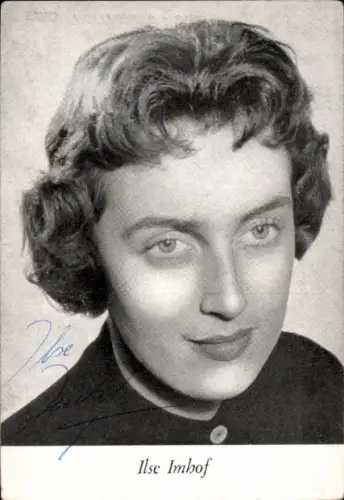 Ak Sängerin Ilse Imhof, Autogramm