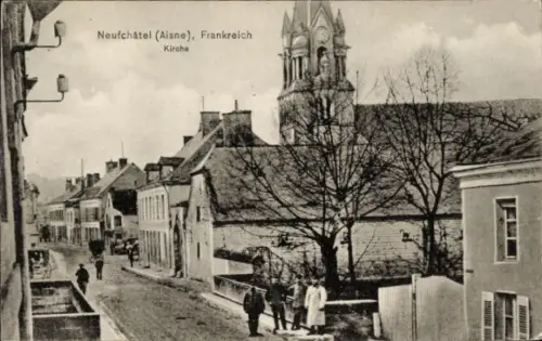 Ak Neufchâtel sur Aisne, Kirche