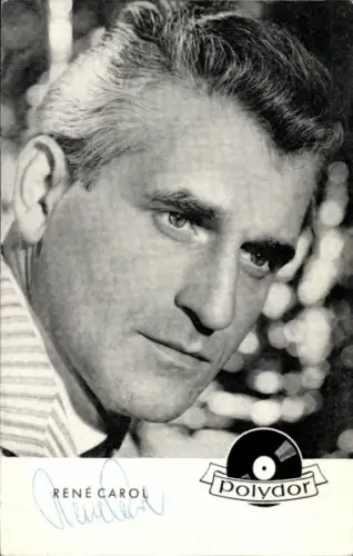 Ak Sänger René Carol, Autogramm