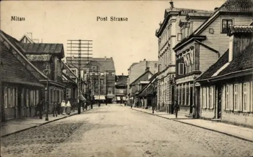 Ak Jelgava Mitau Lettland, Poststraße