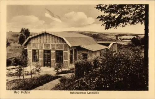 Ak Polczyn Zdrój Bad Polzin Pommern, Schützenhaus Lohmühle