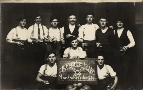 Foto Ak Kegelklub Mondscheinbrüder, Gruppenfoto