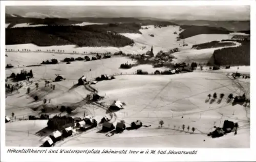 Ak Schönwald im Schwarzwald, Fliegeraufnahme, Winter