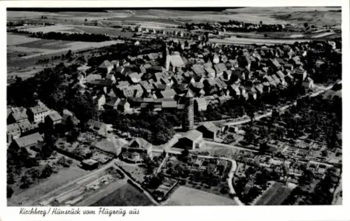 Ak Kirchberg im Hunsrück, Fliegeraufnahme