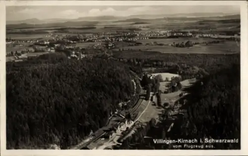 Ak Villingen im Schwarzwald Baden, Kirnach, Fliegeraufnahme