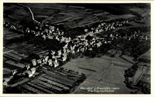 Ak Oberndorf (bei Braunfels) Solms Hessen, Luftaufnahme von Oberndorf, Braunfels, ruhige Landscha