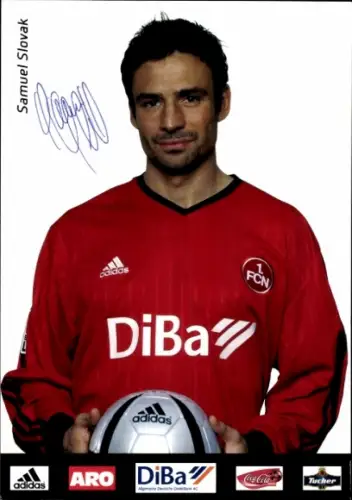 Autogrammkarte Fußballer Samuel Slovak, 1. FC Nürnberg, Autogramm