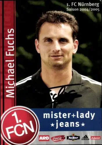 Autogrammkarte Torwarttrainer Michael Fuchs, 1. FC Nürnberg, Autogramm