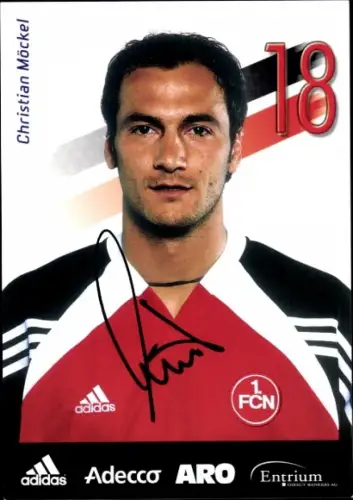 Autogrammkarte Fußballer Christian Möckel, 1. FC Nürnberg, Autogramm