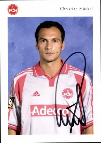 Autogrammkarte Fußballer Christian Möckel, 1. FC Nürnberg, Autogramm