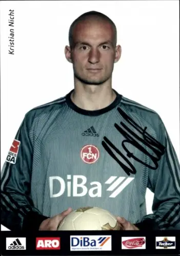 Autogrammkarte Fußballer Kristian Nicht, 1. FC Nürnberg, Autogramm