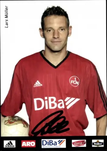 Autogrammkarte Fußballer Lars Müller, 1. FC Nürnberg, Autogramm