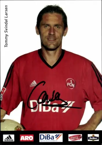 Autogrammkarte Fußballer Tommy Svindal Larsen, 1. FC Nürnberg, Autogramm