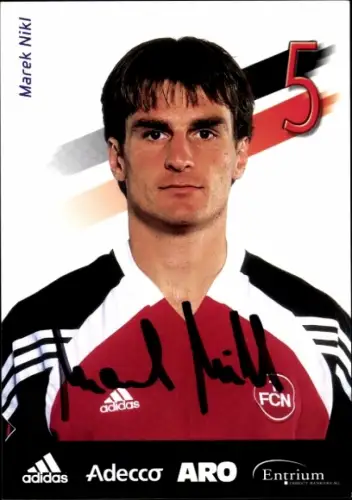 Autogrammkarte Fußballer Marek Nikl, 1. FC Nürnberg, Autogramm