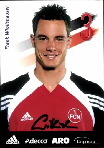 Autogrammkarte Fußballer Frank Wiblishauser, 1. FC Nürnberg, Autogramm