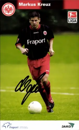 Autogrammkarte Fußballer Markus Kreuz, Eintracht Frankfurt, Autogramm