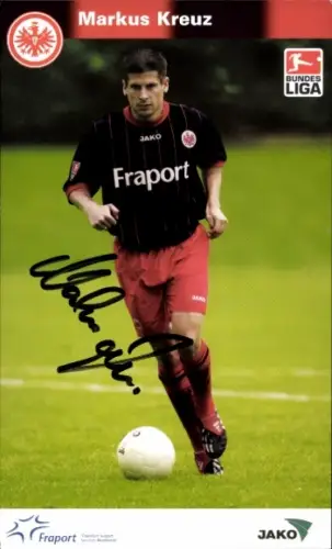 Autogrammkarte Fußballer Markus Kreuz, Eintracht Frankfurt, Autogramm