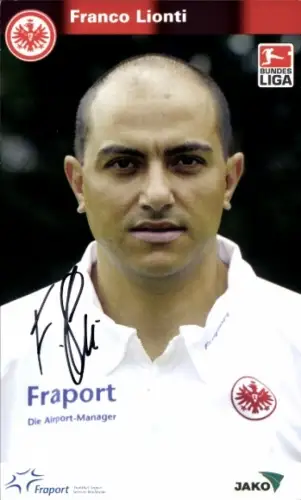 Autogrammkarte Zeugwart Franco Lionti, Eintracht Frankfurt, Autogramm