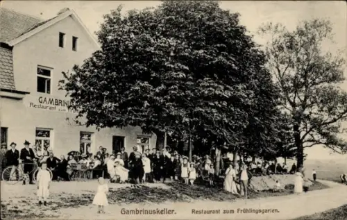 Ak Bad Wörishofen im Unterallgäu, Gambrinuskeller, Restaurant zum Frühlingsgarten