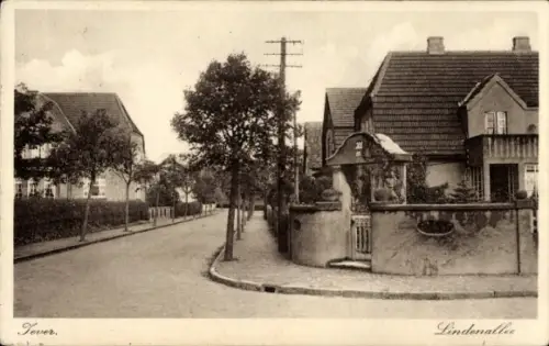 Ak Jever in Oldenburg Friesland, Lindenallee