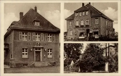 Ak Haste in Schaumburg, Bäckerei und Kolonialwaren H. Rindfleisch, Post