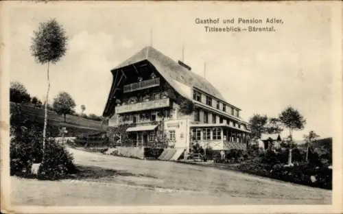 Ak Bärental Feldberg im Schwarzwald, Gasthof und Pension Adler, Titiseeblick