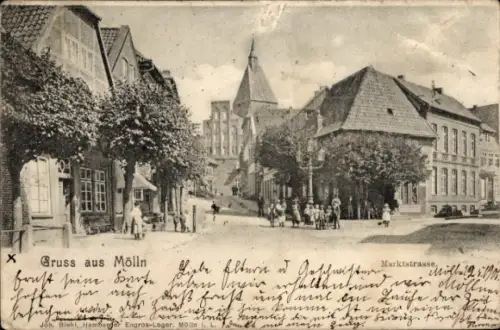 Ak Mölln im Herzogtum Lauenburg, Marktstraße