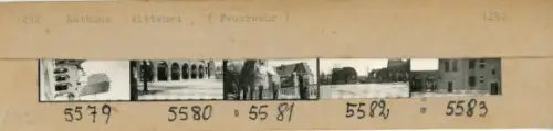 Kontaktabzug Fotos Berlin Reinickendorf Wittenau, Rathaus, Feuerwehr, 5 Fotos ca. 2x4 cm