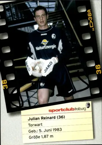 Autogrammkarte Fußballer Julian Reinard, SC Freiburg, Autogramm