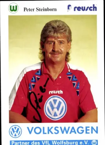 Autogrammkarte Fußballer Peter Steinborn, VfL Wolfsburg, Autogramm