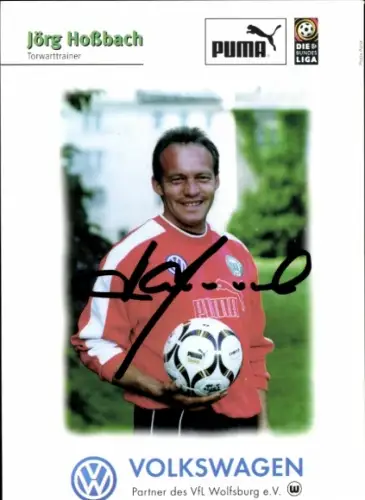 Autogrammkarte Torwarttrainer Jörg Hoßbach, VfL Wolfsburg, Autogramm