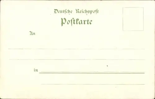 Litho Grüße vom Rhein, Dampfer, Vater Rhein