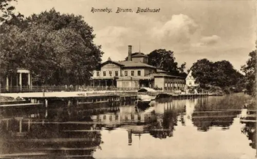 Ak Ronneby Schweden, Brunn, Badehaus