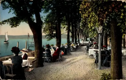 Ak Berlin Reinickendorf Tegel, Dampferstation Blumshof im Saatwinkel